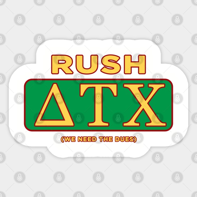 Rush Delta Tau Chi! Sticker by HellraiserDesigns